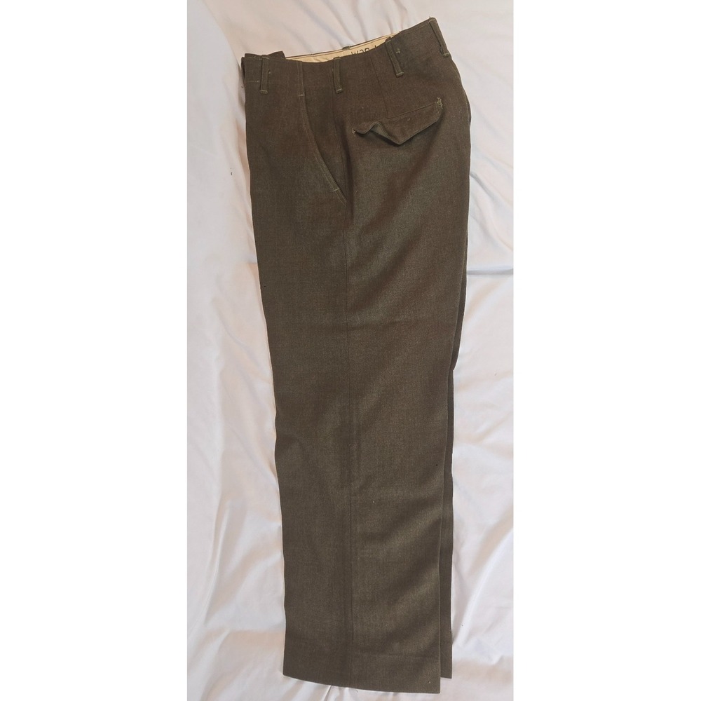 US Army World War 2 Wool Field Trousers Pants 30" x 29" Dec 20 1945 8-152 33-18